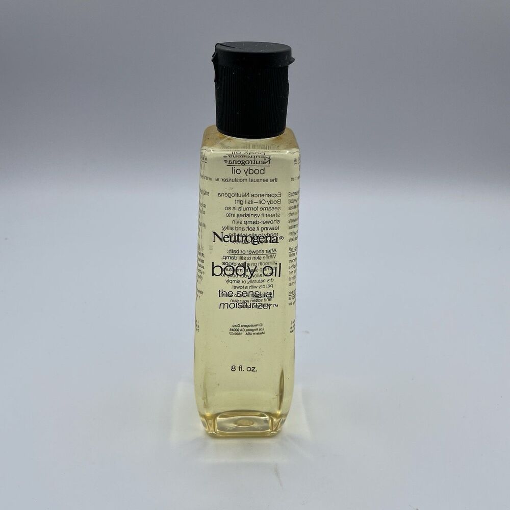 Neutrogena Body Oil Sensual Moisturizer Light Sesame Formula 8 Oz Vintage HTF